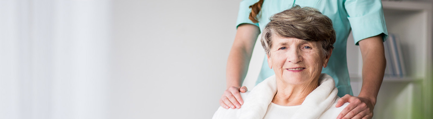 essential care header image of woman